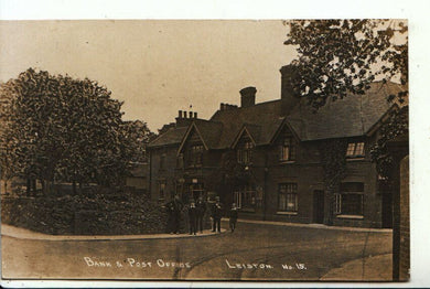 Suffolk Postcard - Bank and Post Office, Leiston - Ref  A6023