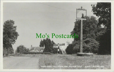 Suffolk Postcard - Westleton, Mill Stone and Village Sign   RS28030