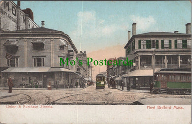 America Postcard - New Bedford, Massachusetts - Union & Purchase Streets RS31274
