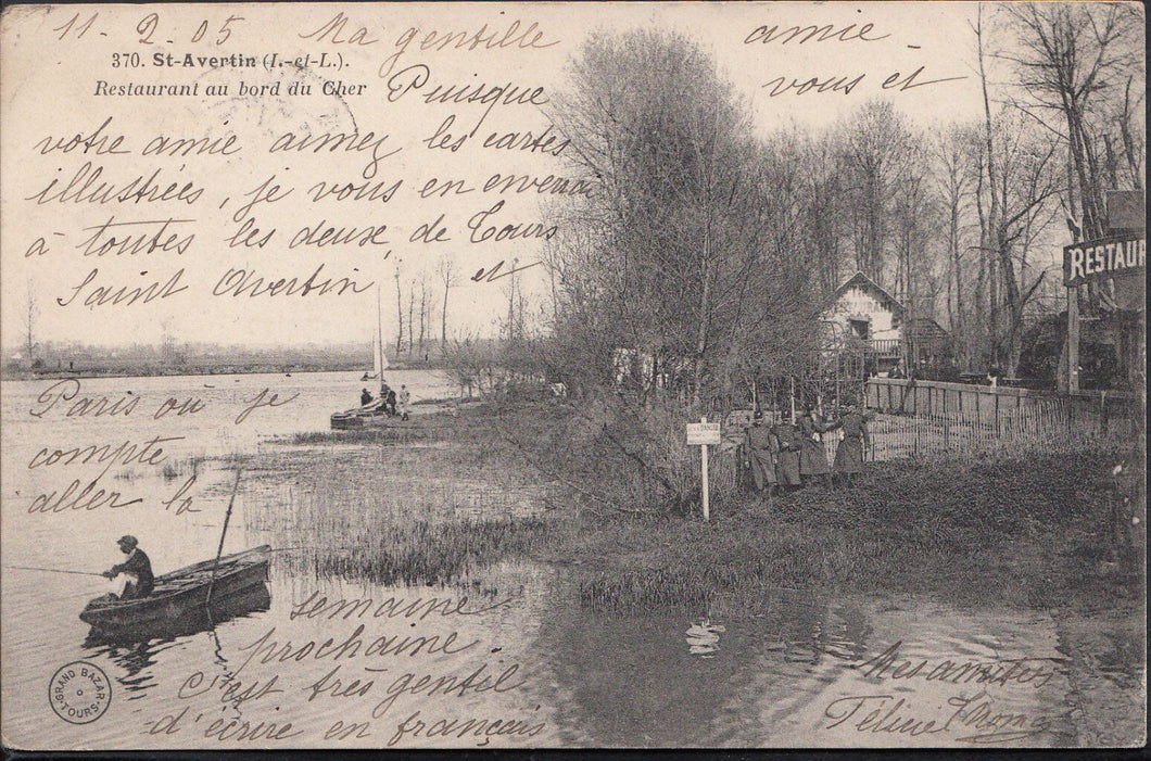 France Postcard - St-Avertin - Restaurant Au Bord Du Cher  V2130