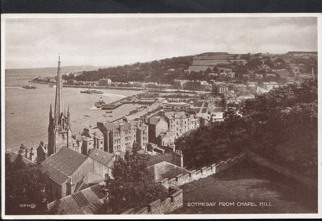 Scotland Postcard - Rothesay From Chapel Hill    RT1143