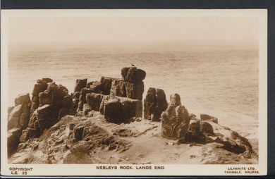 Cornwall Postcard - Wesleys Rock, Lands End    RS9299