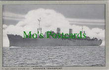 Load image into Gallery viewer, Naval Postcard - American Military - Advance Transport  RS27212
