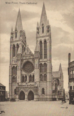 Cornwall Postcard - West Front, Truro Cathedral   RS23848