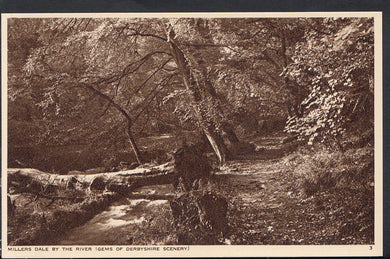Derbyshire Postcard - Millers Dale By The River, Gems of Derbyshire Scenery RS3895