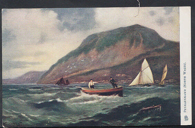 Wales Postcard - Boats at Penmaenmawr, Welsh Art RS5202
