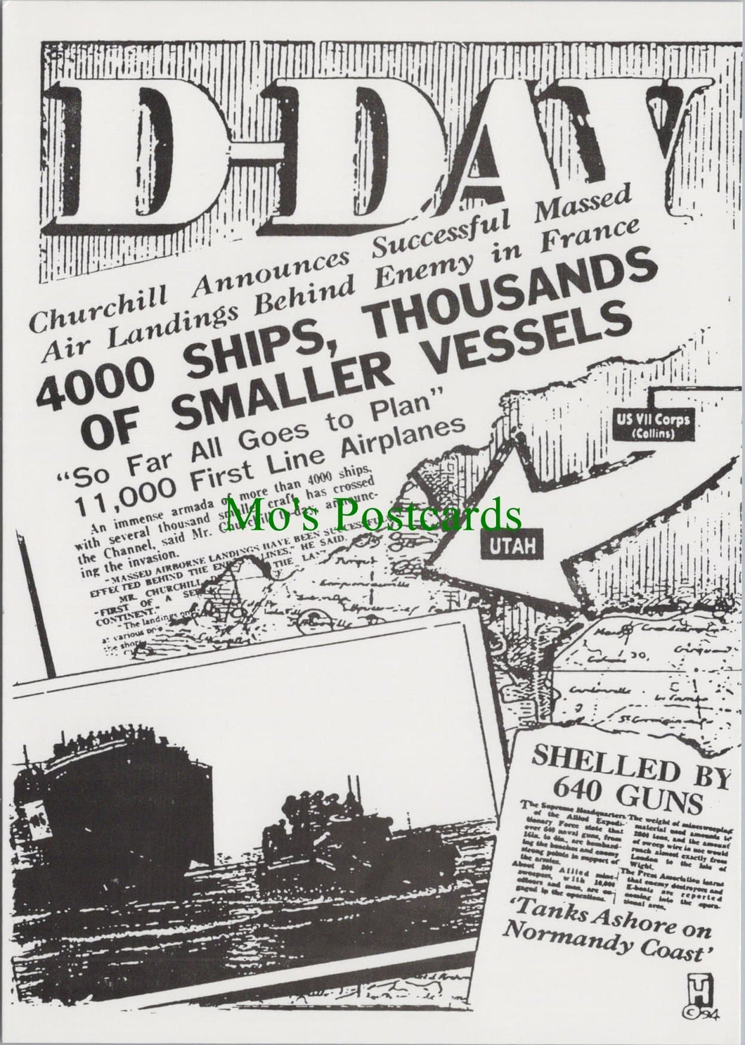 Military Postcard - 50th Anniversary of D-Day