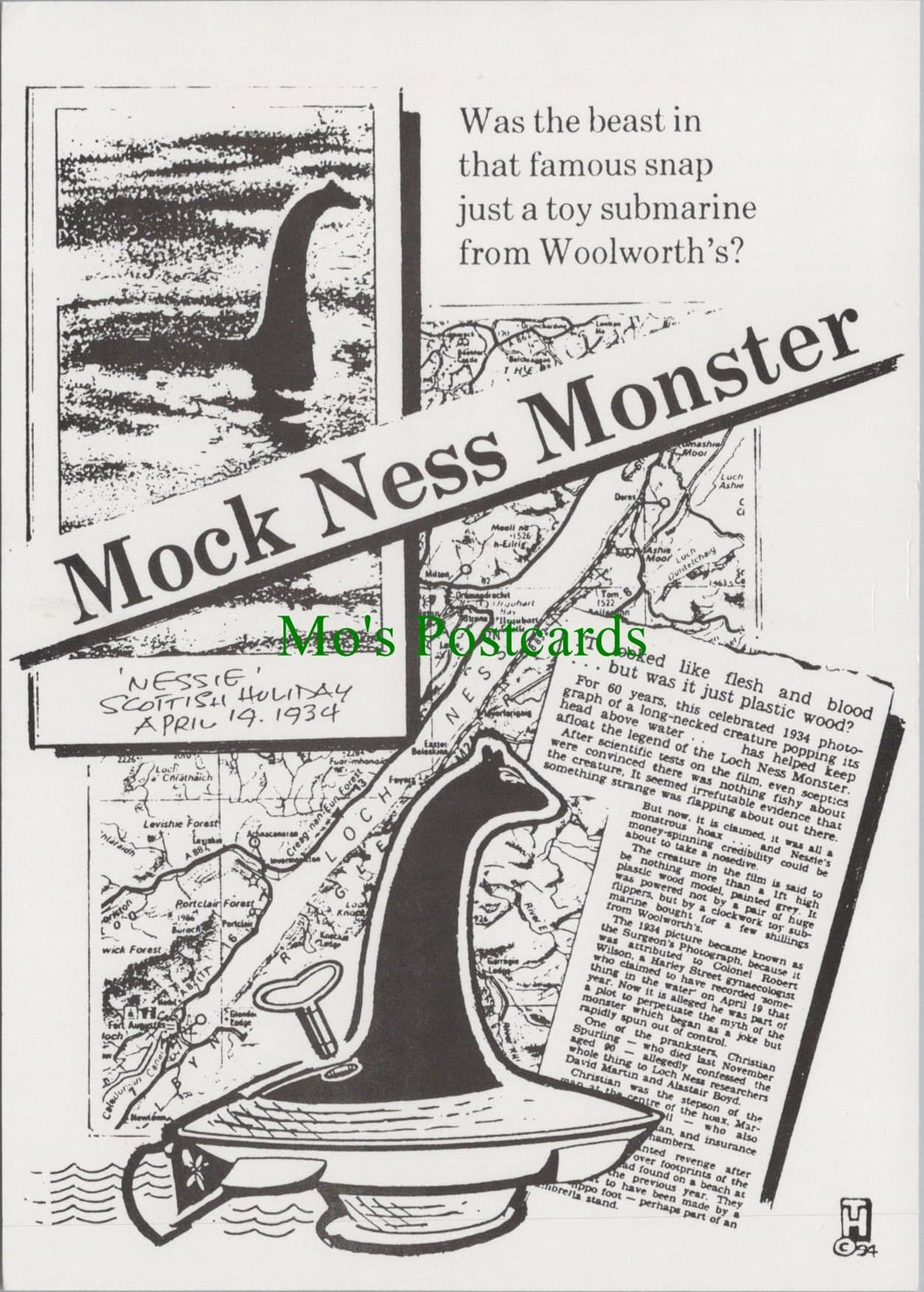 Headline Postcard - The Loch Ness Monster