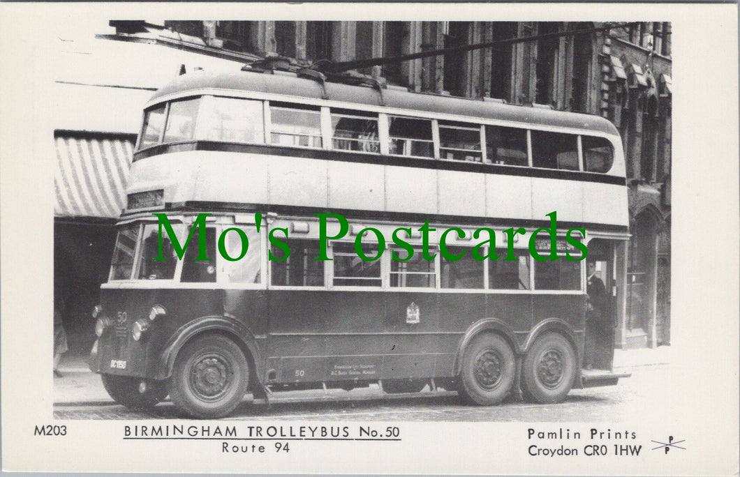Birmingham Trolleybus No 50, Warwickshire
