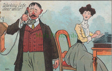 Load image into Gallery viewer, Comic Postcard - Husband / Wife / Affair / Secretary / Typist  HP680
