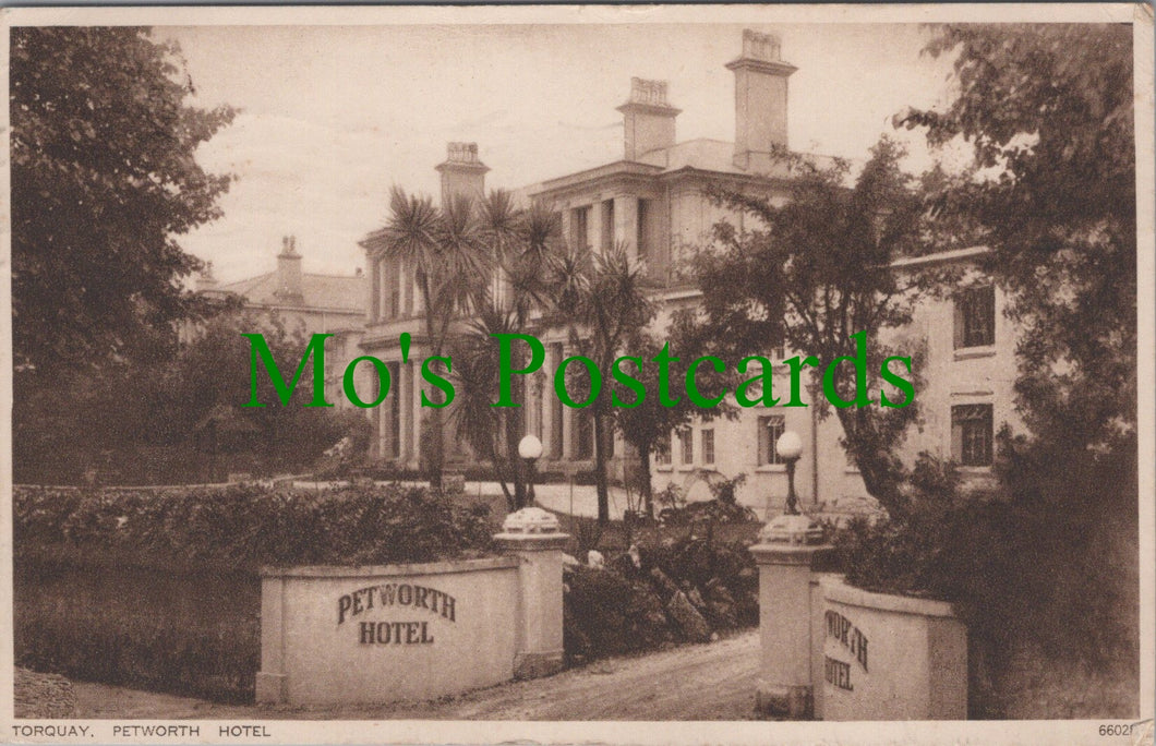 Devon Postcard - Torquay, The Petworth Hotel Ref.SW10139