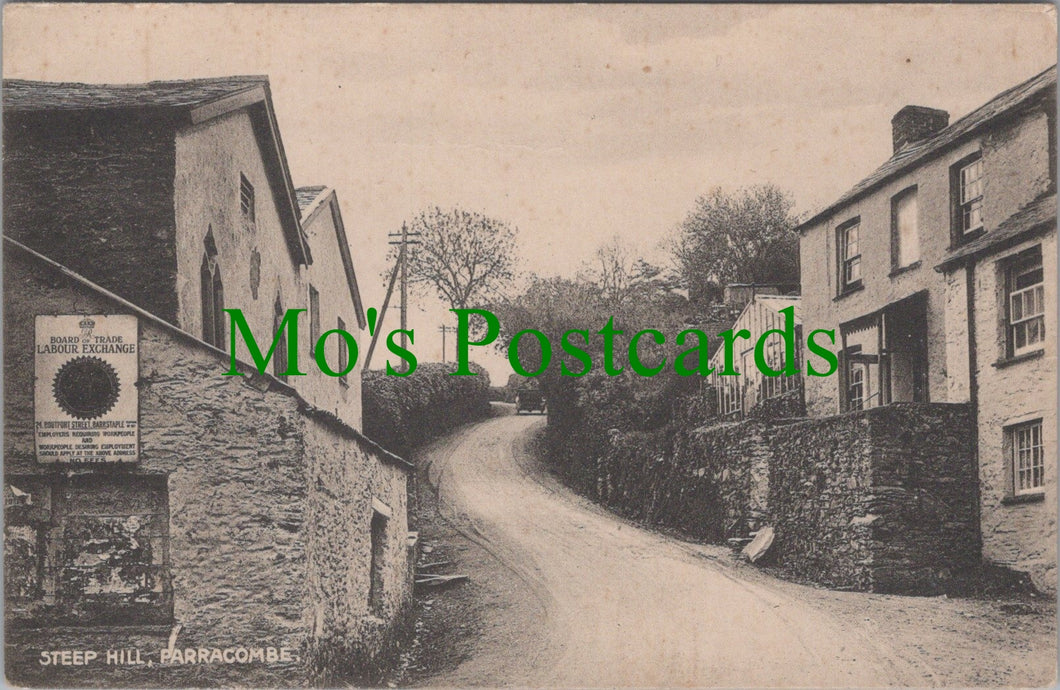 Devon Postcard - Steep Hill, Parracombe  Ref.SW10146