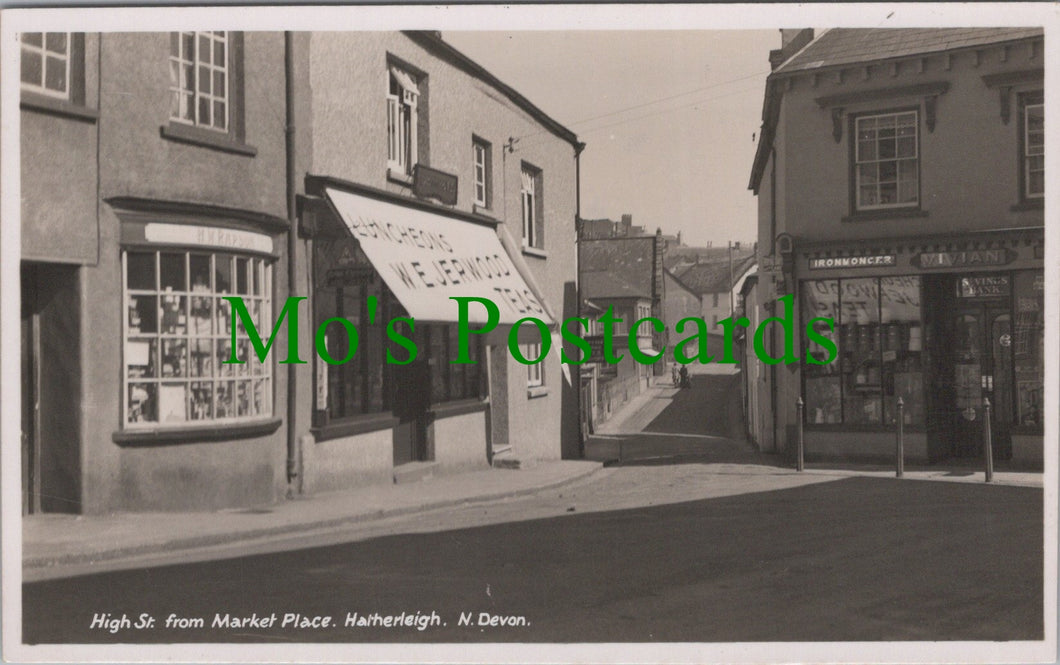 Devon Postcard - Hatherleigh, High Street From Market Place Ref.SW10158