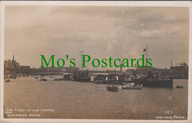 London Postcard - The Fleet in The Thames, Waterloo Bridge Ref.SW9752