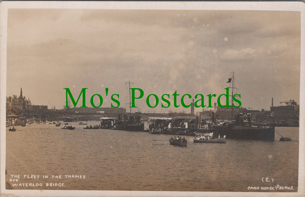 London Postcard - The Fleet in The Thames, Waterloo Bridge Ref.SW9752