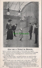 Load image into Gallery viewer, Literature Postcard, Give Me a Ticket To Heaven
