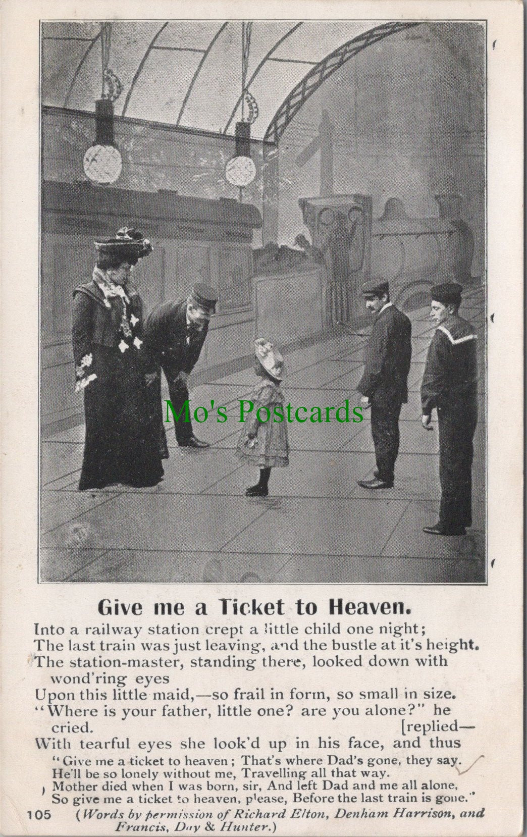 Literature Postcard, Give Me a Ticket To Heaven