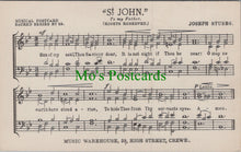 Load image into Gallery viewer, Music Postcard - Musical Notes, St John, Joseph Stubbs Ref.HP313
