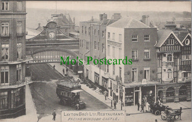 Berkshire Postcard - Layton Bro's Ltd Restaurant Facing Windsor Castle  Ref.HP352