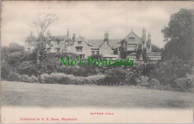 Lancashire Postcard - Mitton Hall Ref.HP450
