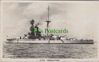 Military Shipping Postcard - H.M.S.Resolution Ref.HP462