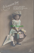 Load image into Gallery viewer, Greetings Postcard - A Gladsome Time, Happy Birthday Ref.SW10104
