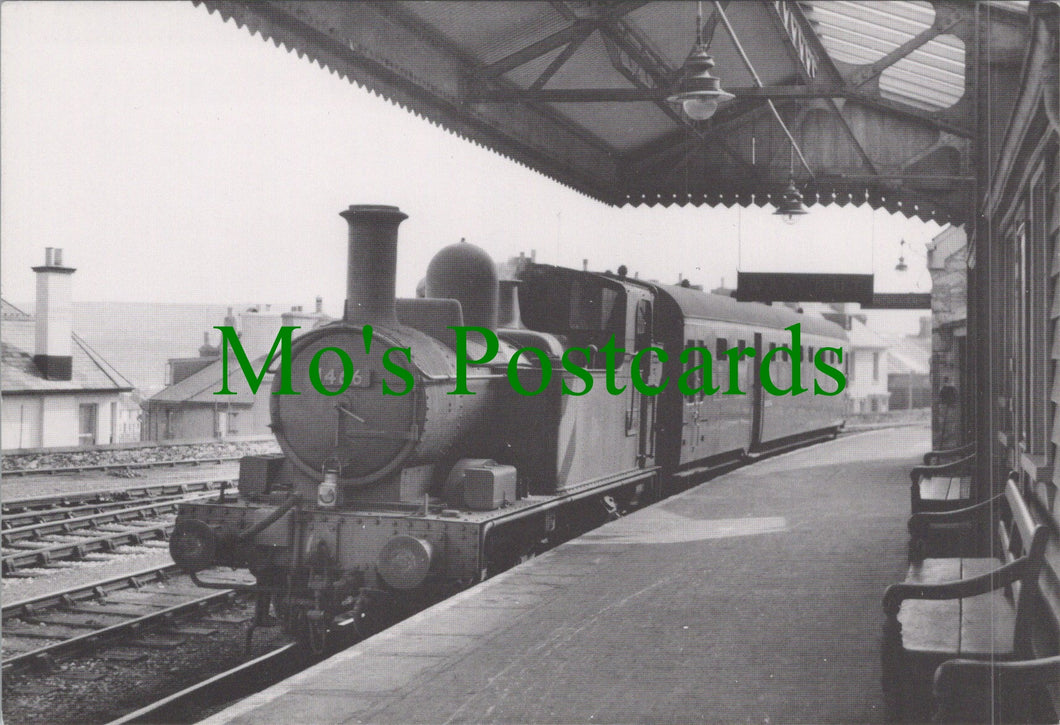Railway Postcard - Engine No 1466 With a Train at Brixham, 1960 - Ref.SW10213