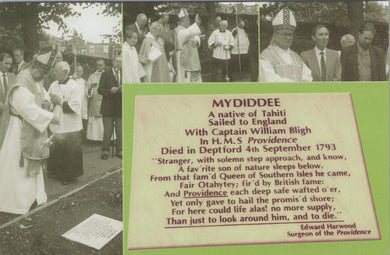 London Postcard - Memorial Stone to Mydiddee, St Paul's Church, Deptford Ref.SW9976