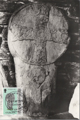 Isle of Man Postcard - Keeil Chiggyrt Stone, Manx Museum Ref.SW10022