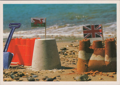 Holiday Postcard - Sand Castles on The Beach Ref.SW10041