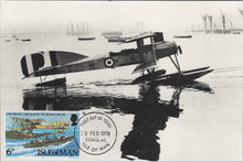 Load image into Gallery viewer, Isle of Man Postcard - Short Type 184 Sunbeam Engine Aeroplane Ref.SW10043
