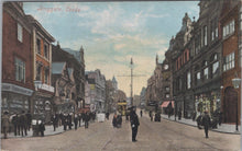 Load image into Gallery viewer, Yorkshire Postcard - Leeds Briggate, Busy Street Scene  DC628
