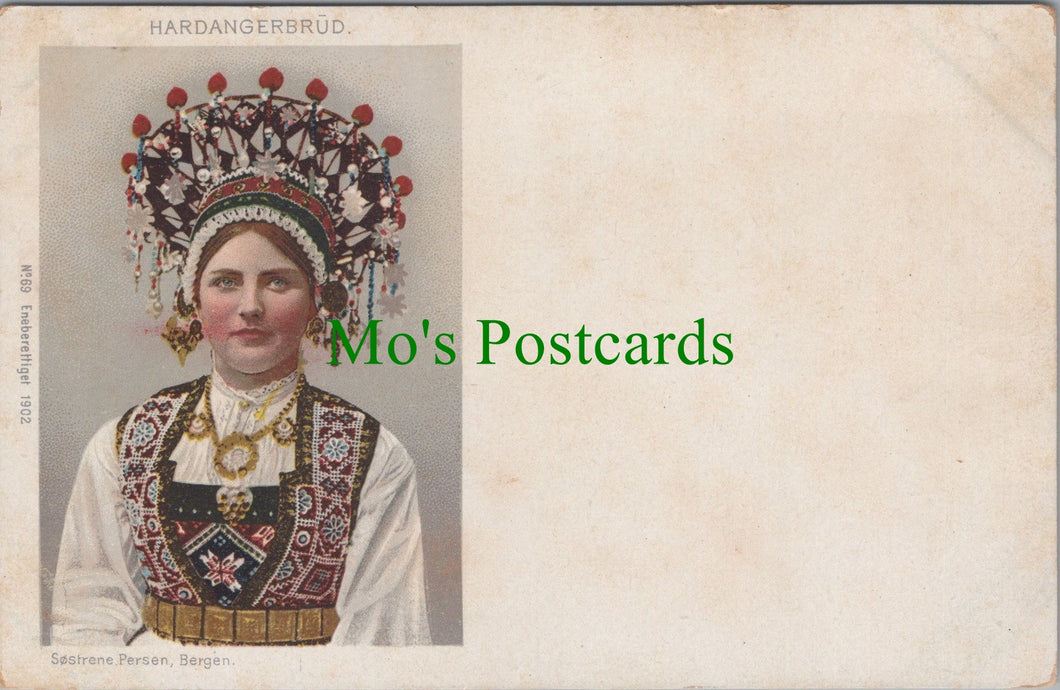 Norway Postcard - Costumes - Hardangerbrud, Sostrene Persen, Bergen Ref.RS30958