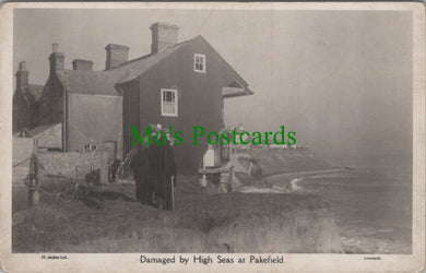 Suffolk Postcard - Damaged By High Seas at Pakefield - Coastal Erosion HP538