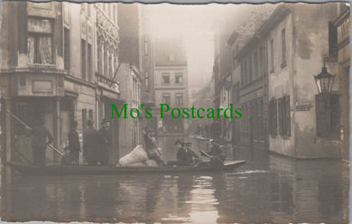Flood Postcard - Unknown European Location, Flooded City RS32439