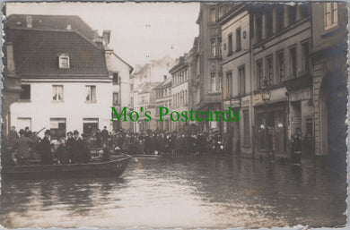 Flood Postcard - Unknown European Location, Flooded City RS32441