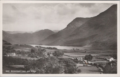 Cumbria Postcard - Buttermere Lake and Village  SW10728