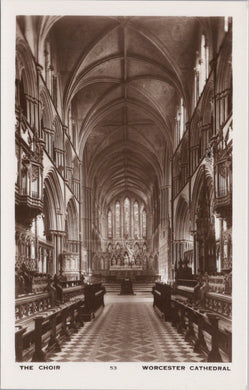 Worcestershire Postcard - Worcester Cathedral, The Choir   SW10753