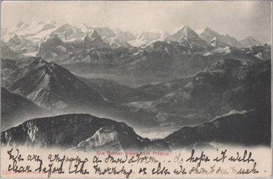 Switzerland Postcard - Die Berner - Alpen Vom Pilatus  SW10790