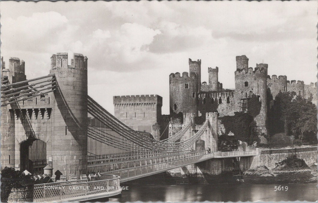 Wales Postcard - Conway Castle and Bridge SW10825