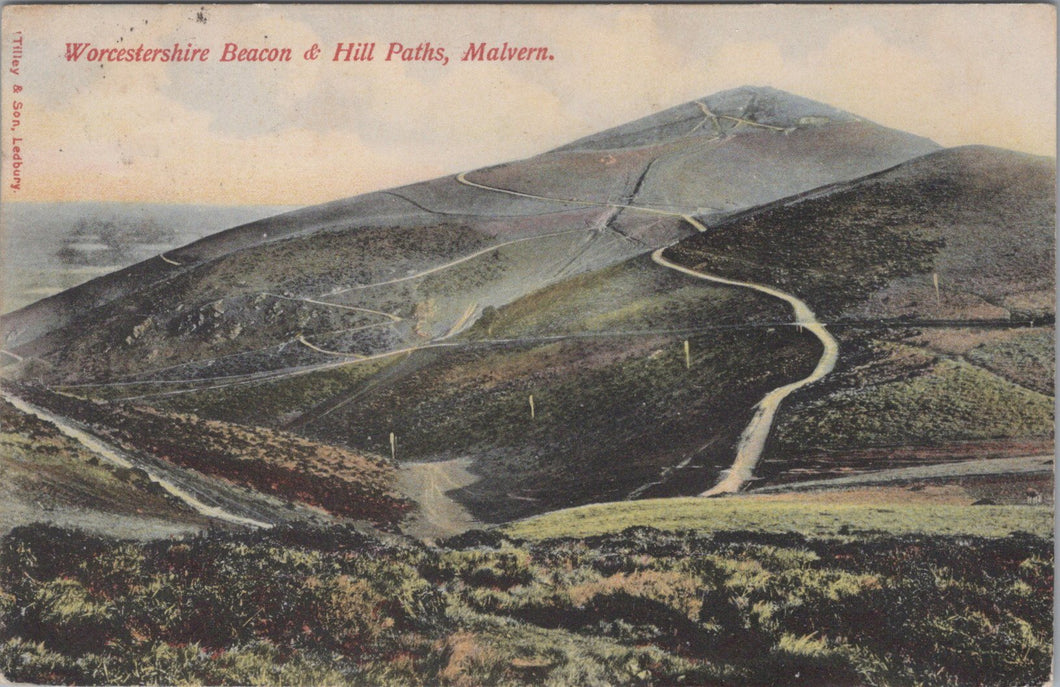 Worcestershire Postcard - Malvern, Worcestershire Beacon & Hill Paths SW10834