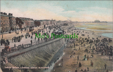 Lancashire Postcard - Blackpool, South Shore, Looking South  SW10561