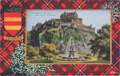Scotland Postcard - Edinburgh Castle and Ross Fountain SW10563