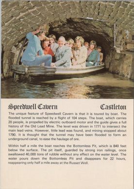 Derbyshire Postcard - Castleton, Speedwell Cavern SW10268