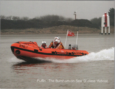 RNLI Lifeboat Postcard - Puffin, The Burnham-On-Sea 'D' Class Lifeboat SW10284