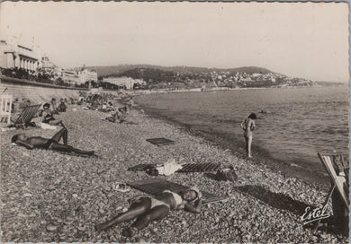 France Postcard - Nice, The Beach and Point of Mount Boron SW10315