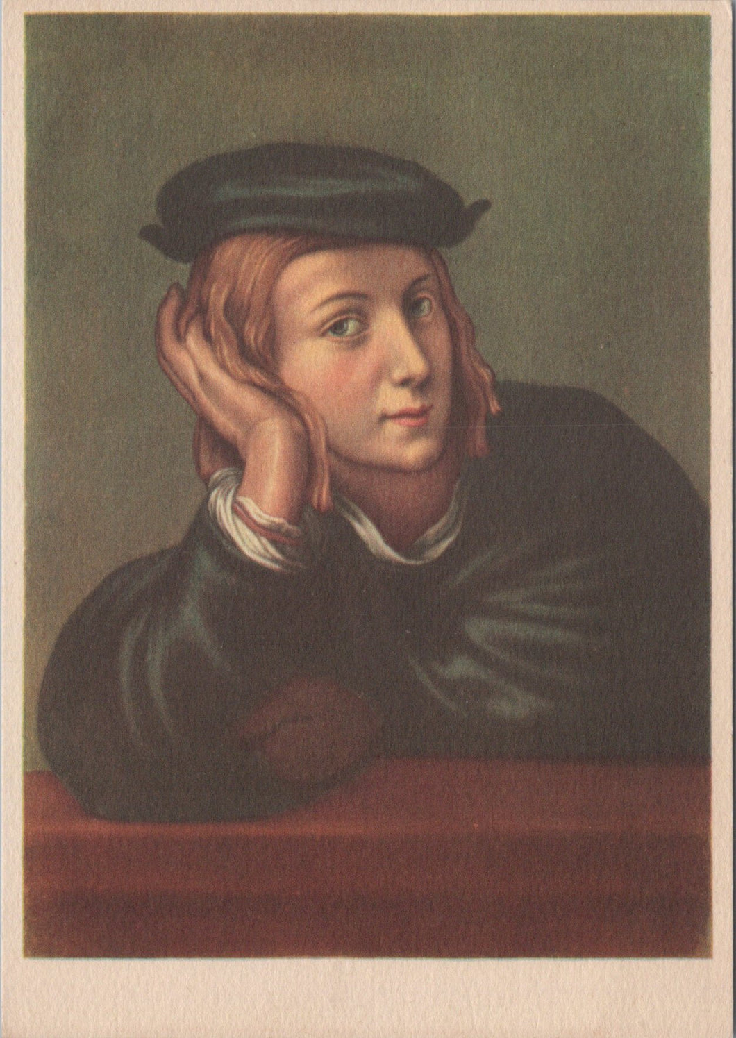Art Postcard - Jeune Homme, Raffaello Santi, Louvre Museum, Paris SW10336