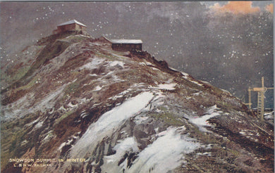 Wales Postcard - Snowdon Summit in Winter, L & N.W.Railway SW10605