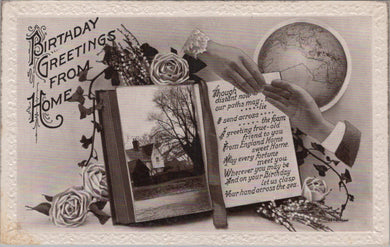 Greetings Postcard - Birthday Greetings From Home  SW10622