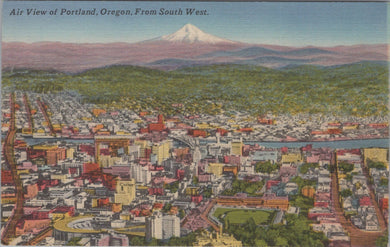 America Postcard - Air View of Portland, Oregon SW10677